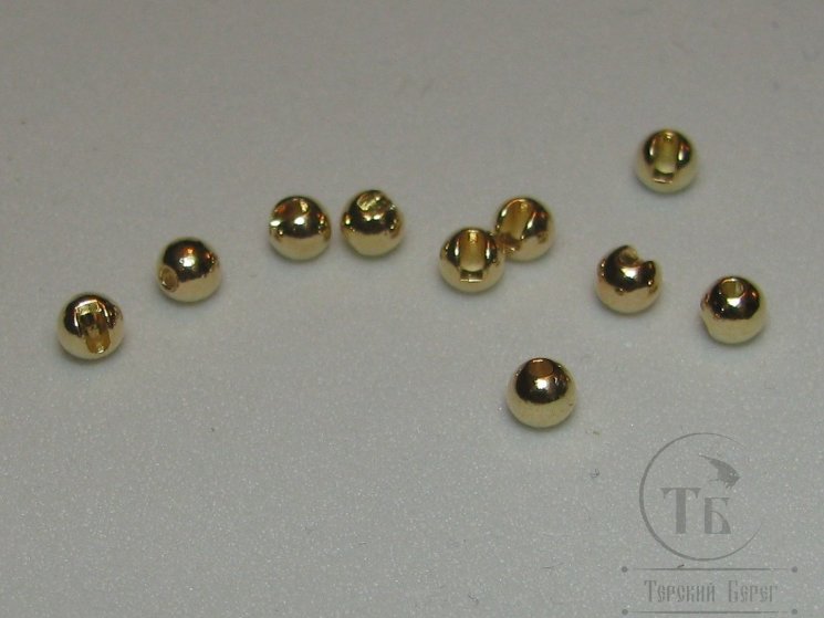 Вольфрамовый шарик с прорезью D 2,0 Gold  (10 шт)