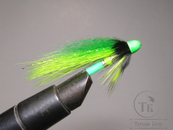 Муха лососёвая TP Cone Fly ( 21 ) Fl. Green Chart. ( пластик 1 дюйм )