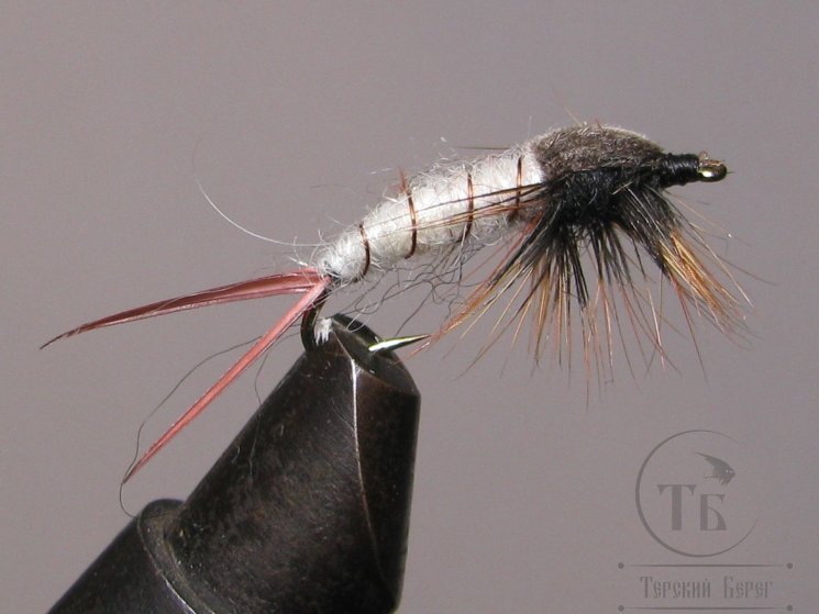  Муха нимфа Lt ( 20 ) Stone Fly Br / Wh Stim. №10