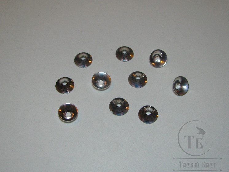 Конус ( турбо диск ) 8 мм 10 шт Silver