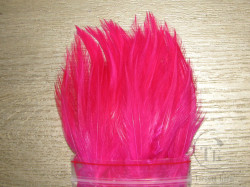 Перо скальпа огненно розовое петуха / Strong neck hackle Hot Pink 3XL CF