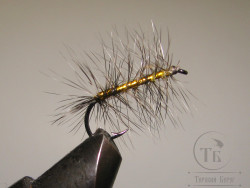 Муха Палмер PLM ( 24 ) Grizzly / Gold # 10