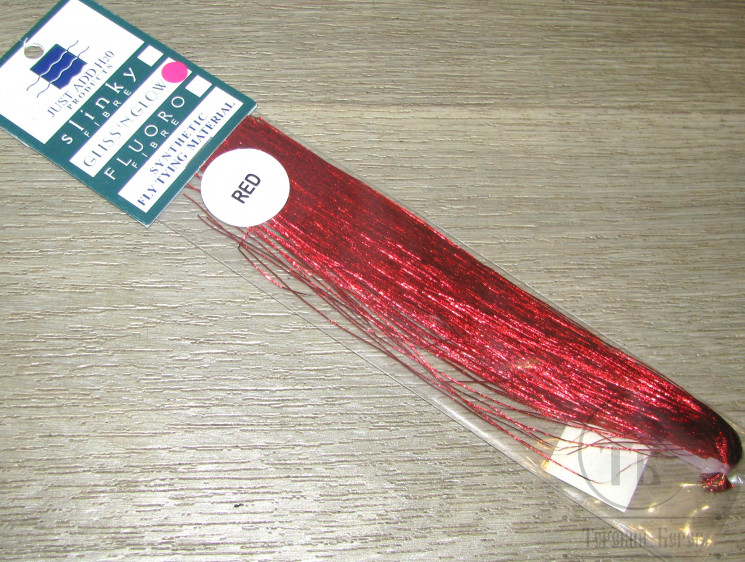 Плоский тисненый люрекс Gliss N Glow  Red H2O