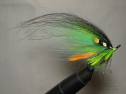 Муха лососёвая на двойнике ( 38 ) Scandinavia JC Kislota Var. Partridge Patriot  Black №6