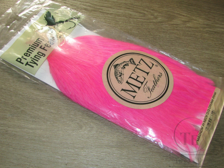 Скальп петуха MAGNUM #1 Cape Cream Fl. Pink METZ