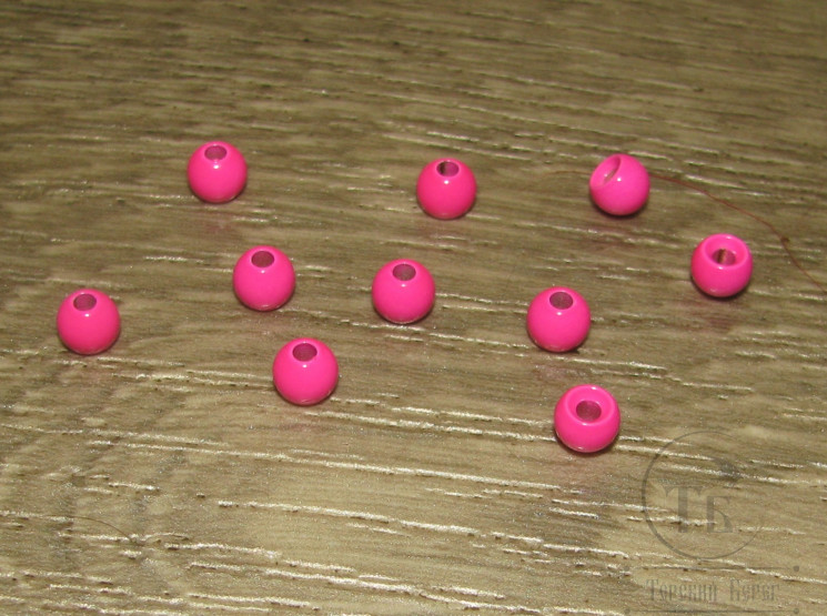 Шарик (головка) диам. 4,6 мм латунь Fl. Pink (10 шт)