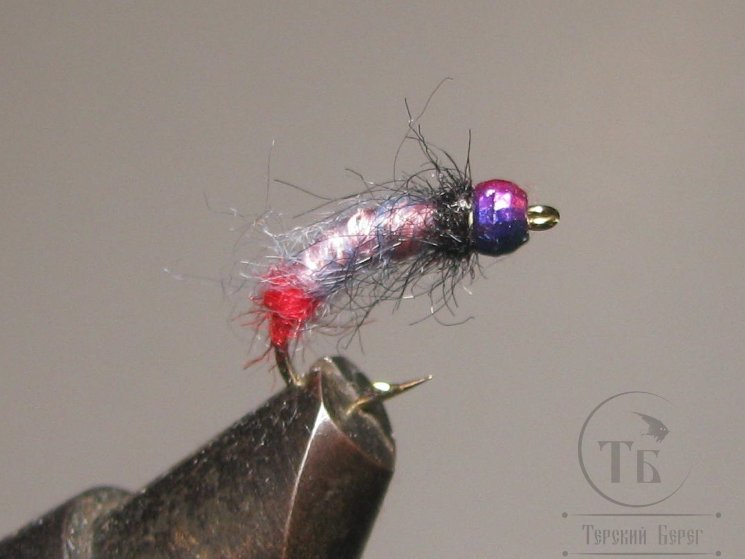 Муха нимфа Scud ( 1 ) Rainbow Head Nymph крючок scud № 12